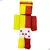 Boneco do Geleia - MINECRAFT de espuma - Prado Costa Brinquedos