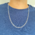 Corrente de prata masculina elo 3x1 3 mm