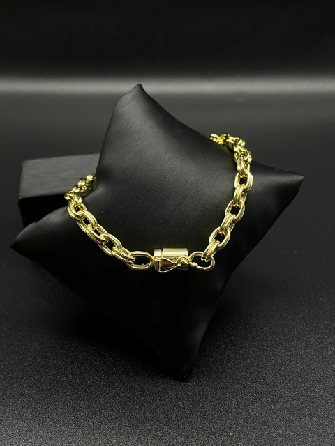 pulseira cadeado duplo