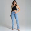 CALCA RETA SAWARY JEANS MARMORIZADO