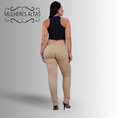 CALÇA SARJA SKINNY BEGE RI19 MULHERES ALTAS - comprar online