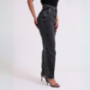 Calça Jeans BAGGY Mesclado Cinza Bolso Faca