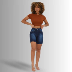 SHORTS JEANS CICLISTA MODELA BUMBUM