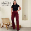CALCA FLARE VINHO RI19 MULHERES ALTAS