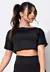 Cropped Fitness Preto com Detalhe Tela | REF: LX82 - comprar online