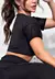 Cropped Fitness Preto com Detalhe Tela | REF: LX82 - comprar online