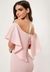 Vestido Feminino Midi Rosê Ombro a Ombro Com Babado E Fenda | REF: MR019 - Endorfit - Lifstyle