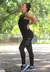 3 peças Conjunto Calça Legging Cintura Alta com Bolso em Tela Dry + Regata de Tela + Top Tomara que Caia Preto | REF: FRD3 - loja online