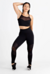 Conjunto Calça Legging Cintura Alta + Top Cropped Transparencia Fitness Feminino | REF: LX128 na internet