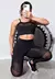 Conjunto Calça Legging Cintura Alta + Top Cropped Transparencia Fitness Feminino | REF: LX128 na internet