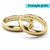 Par de aliança lisa banhada a ouro 18k gravação grátis noivado compromisso casamento 4mm - comprar online