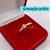 Anel solitário com pedra Zirconia formatura debutante com gravação personalizada profissão nome frase