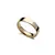 Par de Aliança Quadrada banhada a ouro 18K com anel solitário caixa porta aliança e gravação grátis noivado casamento - comprar online