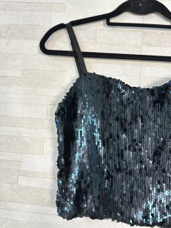 Cropped de paetê verde // P - comprar online