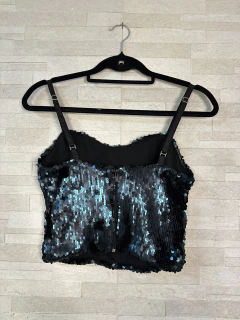 Cropped de paetê verde // P - loja online