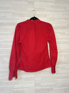 Camisa vermelha gola - loja online