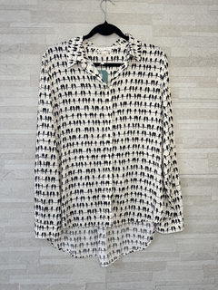 Camisa off white passarinhos - comprar online