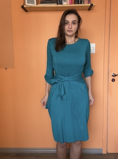 Vestido com faixa Páprika