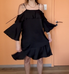 Vestido curto de seda
