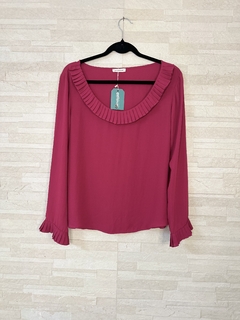 Blusa de chiffon com babados // M