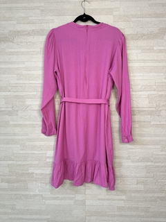 Vestido de viscose com cinto - loja online