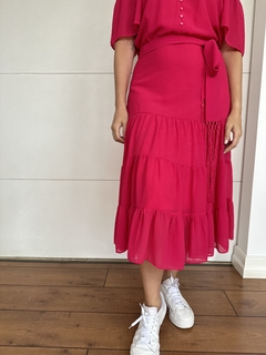 Vestido romântido midi na internet