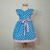 Vestido infantil poá azul com rosa - comprar online