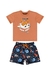 Conjunto Camiseta Malha Bermuda Microfibra 02 151247 Tangerina