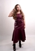 Vestido em Couro Midi Dara Vinho - Yara Moon