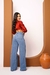 Calça wide leg jeans clara. - comprar online