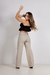 Calça wide leg bege. - comprar online