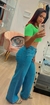Calça wide leg jeans clara. - comprar online