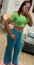 Calça wide leg jeans clara.