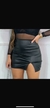 Saia fenda courino preta - comprar online