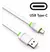 Cabo Tipo C USB Kaidi KD-TC30 Android Reforçado Branco 1 m
