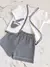 Conjunto saco, short y body rayado - comprar online