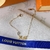 Linda Pulseira Louis Vuitton Quadrado Flor Diamante Pulseira Moda Pulseira de Aço Titânio - loja online