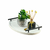 Bandeja Para Servi Café Decorativa da Manhã Escritório 46x26 Cor:Branco;Cor Alça:Preto Fosco - loja online