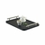 Bandeja Cantinho do Café Decorativa Para Servir Bebidas 28x40 Cor:Preto Fosco;Cor Alça:Aço Escovado - comprar online