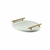 Bandeja Para Cantinho do Café Para Servir Bebidas Chá 40x30 Cor:Branco;Cor Alça:Dourado - loja online