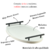 Bandeja Para Servi Café Decorativa da Manhã Escritório 46x26 Cor:Branco;Cor Alça:Preto Fosco