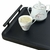 Bandeja Cantinho do Café Decorativa Para Servir Bebidas 28x40 Cor:Preto Fosco;Cor Alça:Preto Fosco - comprar online