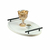 Imagem do Bandeja Para Servi Café Decorativa da Manhã Escritório 46x26 Cor:Branco;Cor Alça:Preto Fosco