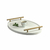 Bandeja Para Servi Café Decorativa da Manhã Escritório 46x26 Cor:Branco;Cor Alça:Dourado