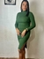Vestido Gola Alta Canelado - Shinne