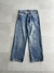 Jean baggy bordado ND azul - comprar online