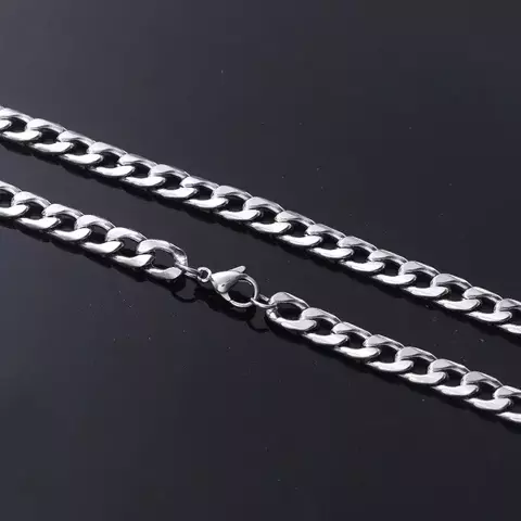 Cadena Silver Eslabón Cubano 5 mm 60 cm - comprar en línea
