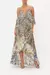 RUFFLE OVERLAYER WRAP DRESS SEAHORSE SONNET