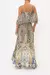 RUFFLE OVERLAYER WRAP DRESS SEAHORSE SONNET - comprar en línea