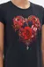 SLIM FIT ROUND NECK T-SHIRT - BLACK SISTERHOOD OF THE ROSE - tienda en línea